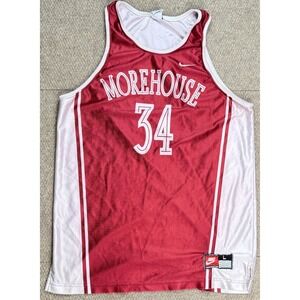 Nike Team Sports Vtg NCAA Morehouse‎ #34 Basketball Jersey Size Large